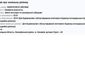 ділянка за адресою І. Сірка