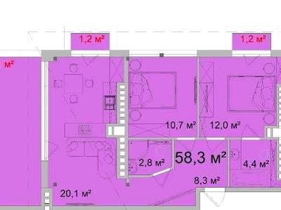 квартира по адресу Генерала Петрова ул., 23К