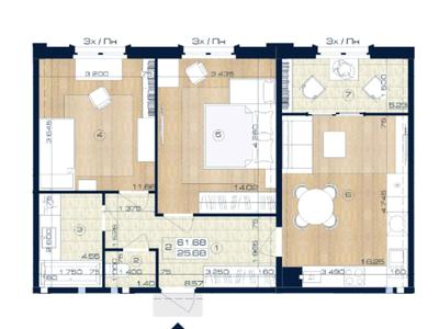 квартира по адресу Коцюбинского ул., 3