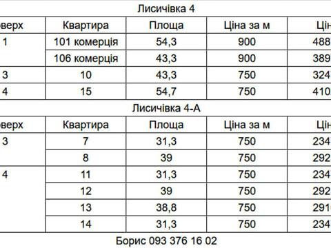 квартира за адресою Лисичівка вул., 4