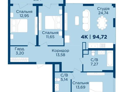 квартира за адресою Гетьмана Мазепи вул., 148/1