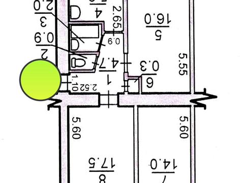 квартира по адресу Молодогвардейская ул. (Молодогвардейская), 56а