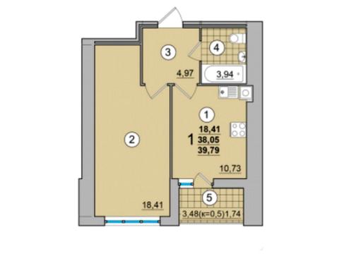 квартира за адресою Кольцевая, 14а