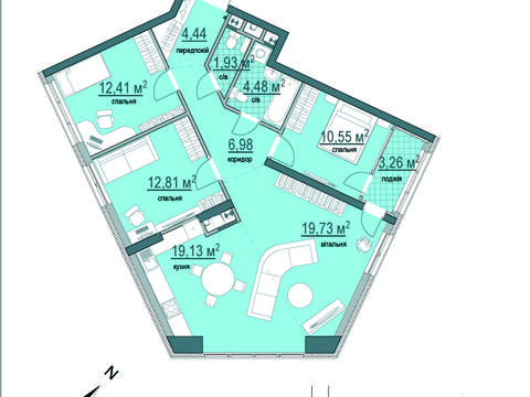 квартира по адресу Митрополита Василия Липковского ул. (Урицкого), 16-Б