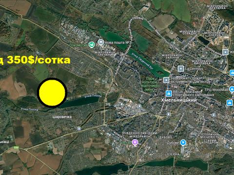 ділянка за адресою Хмельницький, вище вул. Затишної