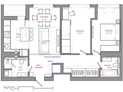 квартира по адресу Анатолия Петрицкого ул., 13