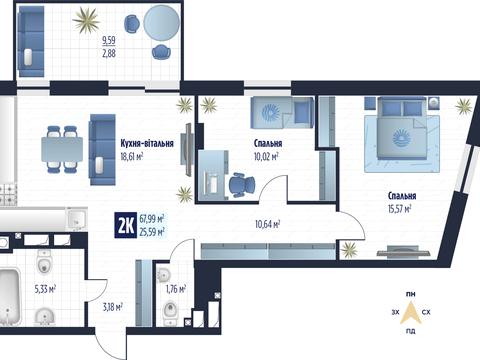 квартира за адресою Червоної Калини вул., 2