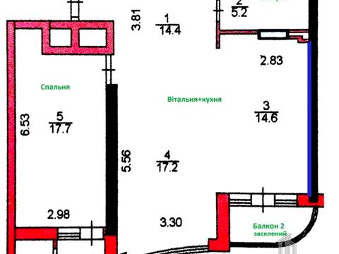 квартира за адресою Соборності просп. (Возз'єднання), 30-А