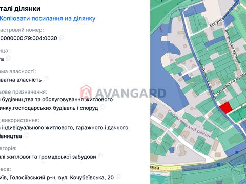 участок по адресу Кочубеївська ул., 20