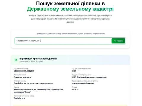 ділянка за адресою СК Іскра