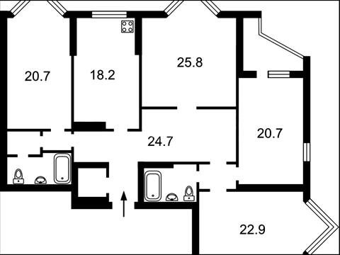 квартира по адресу Евгения Коновальца ул. (Щорса), 32-Г
