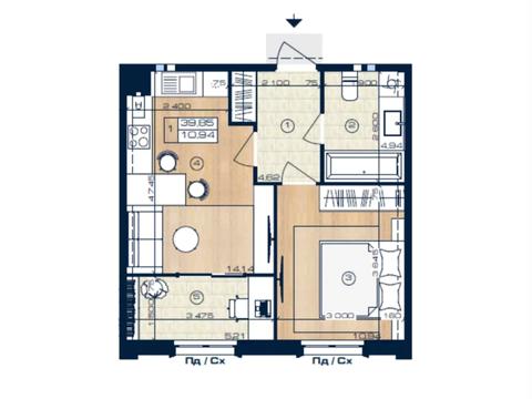 квартира по адресу Коцюбинского ул., 3А