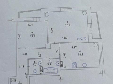 квартира за адресою Мирослава Мисли вул. (Цілиноградська), 58а