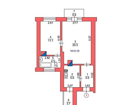 квартира за адресою Богдана Хмельницького вул., 14
