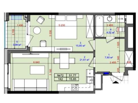 квартира по адресу Calle Dilova ул. (Димитрова), 1/2