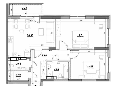 квартира за адресою Повітряних Сил просп. (Повітрофлотський), 56-Б