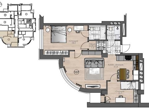 квартира по адресу Антоновича ул. (Горького), 118/9
