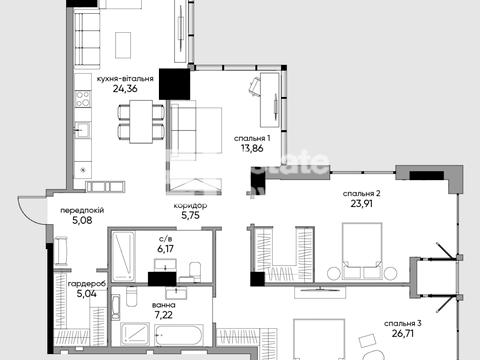 квартира за адресою Антоновича вул. (Горького), 136/1