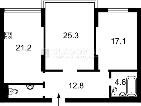 квартира за адресою Дніпровська набережна вул., 14