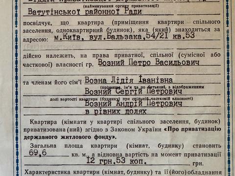 квартира за адресою Оноре де Бальзака вул., 54/21