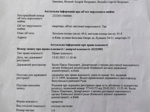 квартира за адресою Оноре де Бальзака вул., 54/21