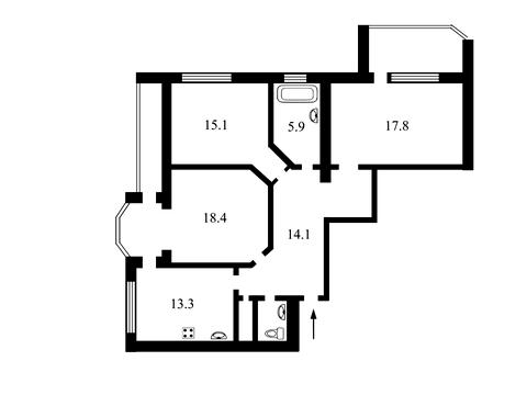 квартира по адресу Артиллерийский пер., 7-А