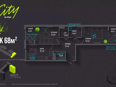 квартира за адресою Національної Гвардії вул., 16