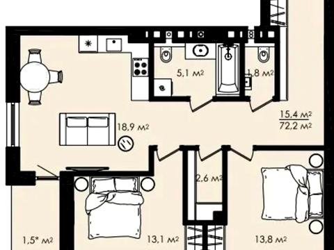 квартира по адресу Даниила Галицкого ул., 2