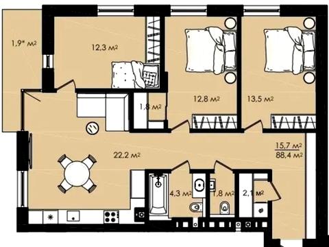 квартира за адресою с. Сокільники, Данила Галицького вул., 2