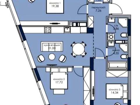 квартира за адресою Князя Романа Мстиславича вул. (Генерала Жмаченка), 22а