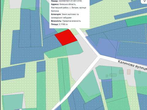 ділянка за адресою калініна