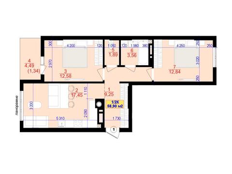 квартира по адресу Национальной Гвардии ул., 3а