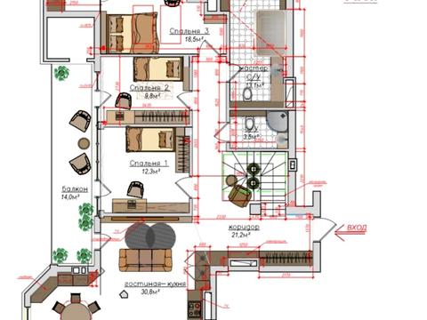 квартира за адресою Фонтанська дорога вул. (Перекопской дивизии улица), 62-К