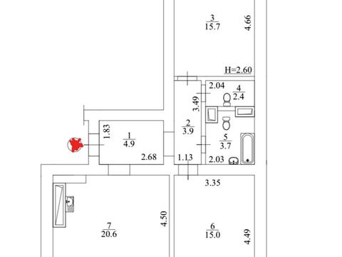 квартира за адресою Академіка Лебедєва вул., 1/5
