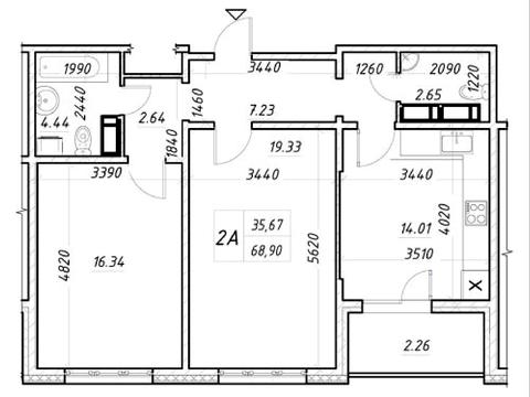 квартира по адресу Семьи Кульженков ул. (Дегтяренко Петра), 21