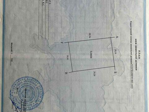 ділянка за адресою с. Нова долина, Шкільний пров.