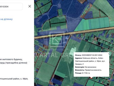 ділянка за адресою Західна, 2