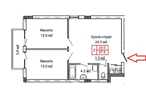 квартира за адресою Яслинська вул., 3