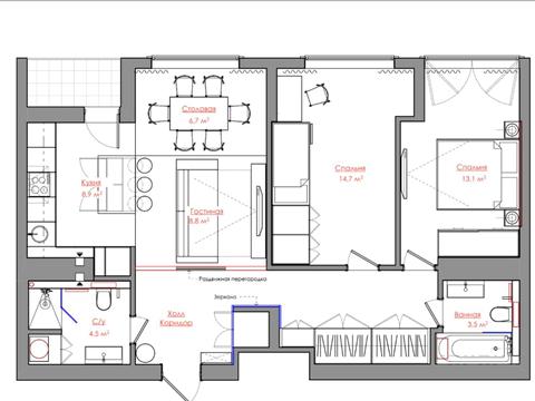квартира по адресу Анатолия Петрицкого ул., 13