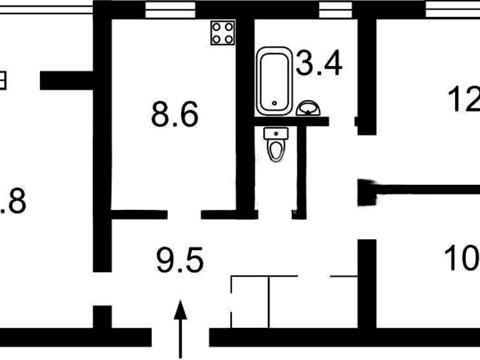 квартира по адресу Митрополита Андрея Шептицкого ул. (Анатолія Луначарського), 3-Г