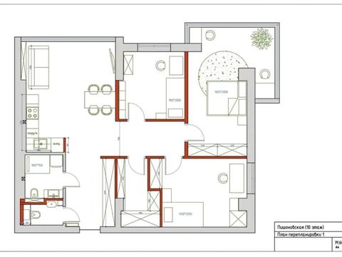 квартира по адресу Пишоновская ул., 24/1