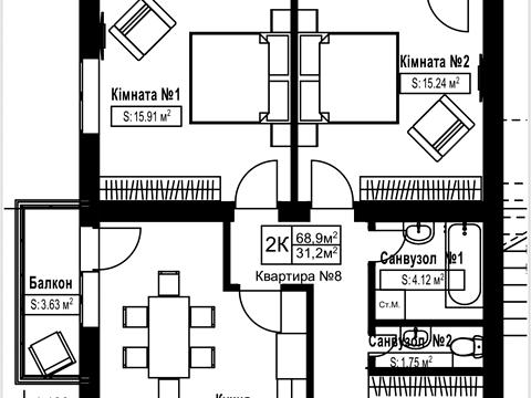 квартира за адресою Весняна вул., 2
