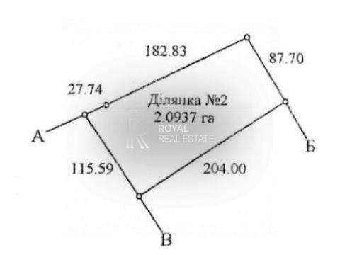 участок по адресу Центральна