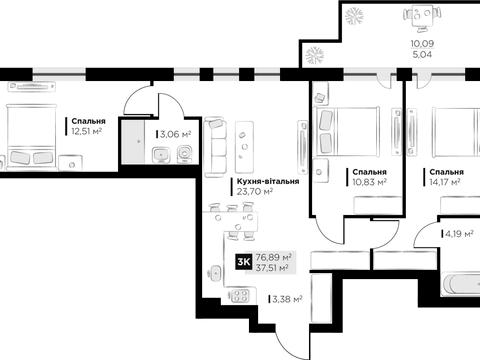квартира по адресу Галицкая ул., 2а