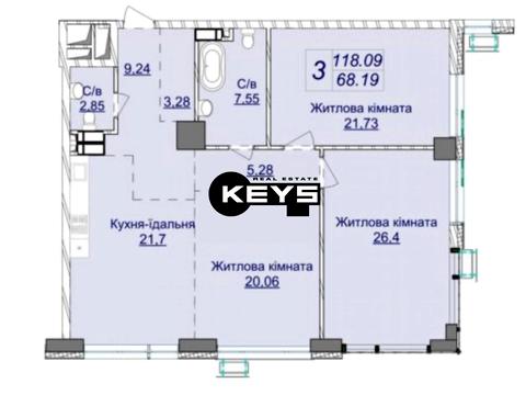 квартира за адресою Андрія Верхогляда вул. (Михайла Драгомирова), 7
