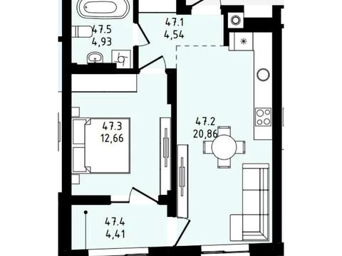 квартира по адресу Вячеслава Черновола ул., 1