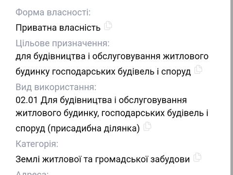 ділянка за адресою Левківська