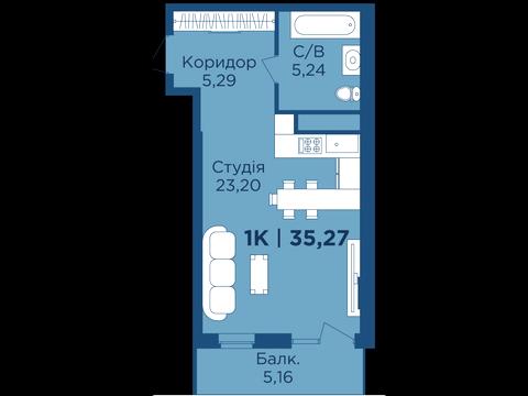 квартира по адресу Бастіонна ул., 7