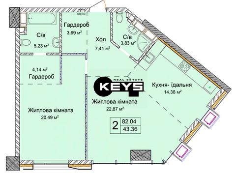 квартира за адресою Андрія Верхогляда вул. (Михайла Драгомирова), 1-20А