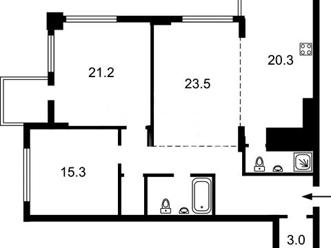 квартира за адресою Андрія Верхогляда вул. (Михайла Драгомирова), 9